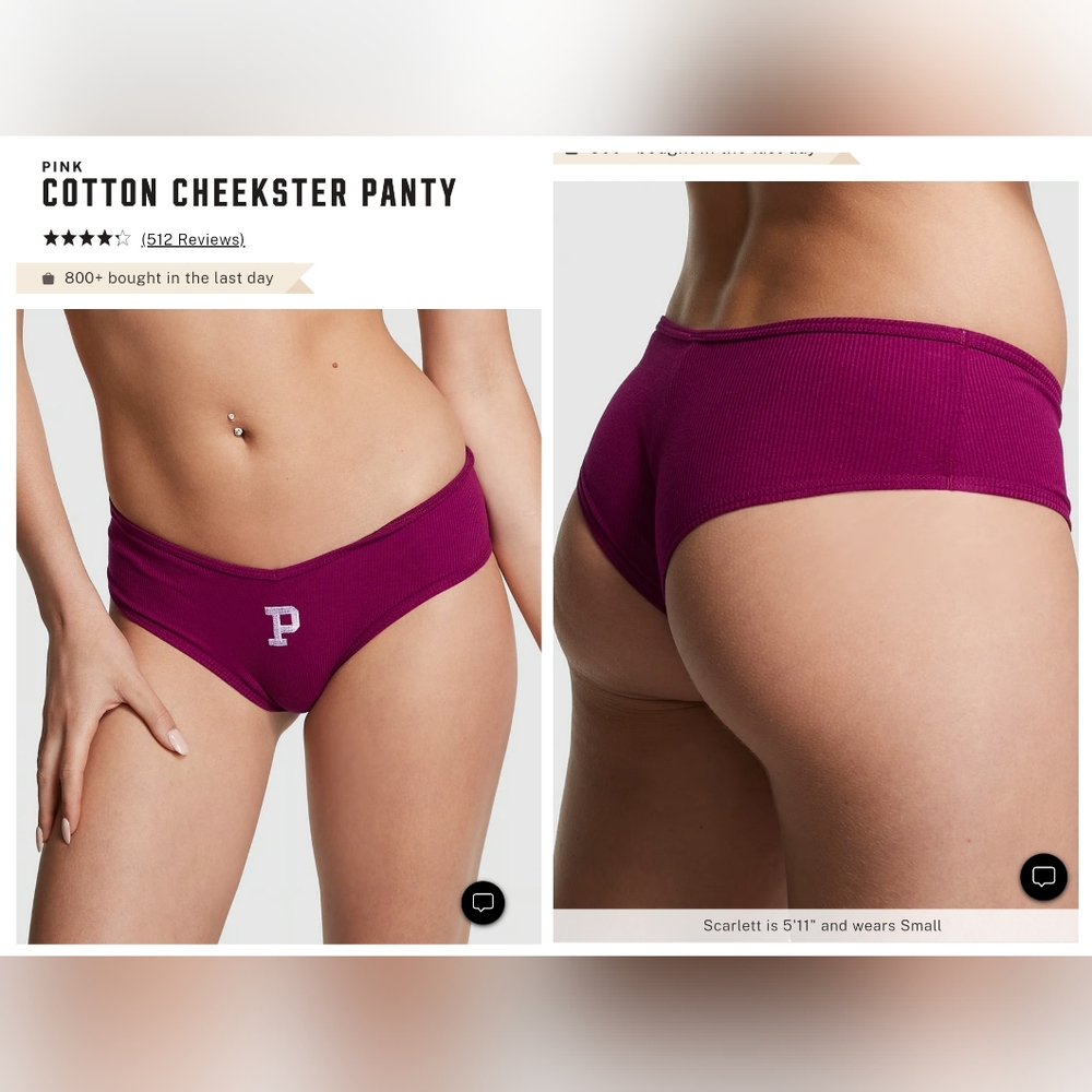 Victoria's secret pink sexy cotton cheekster panty MEDIUM